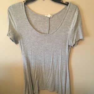Gray scoop neck shirt